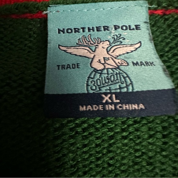 Festive Green and Red Crewneck Sweater - Picture 3 of 3